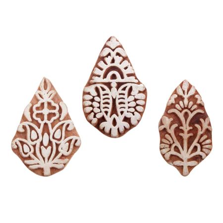 Set of 3 Piece New Mix Wooden Printing Blocks